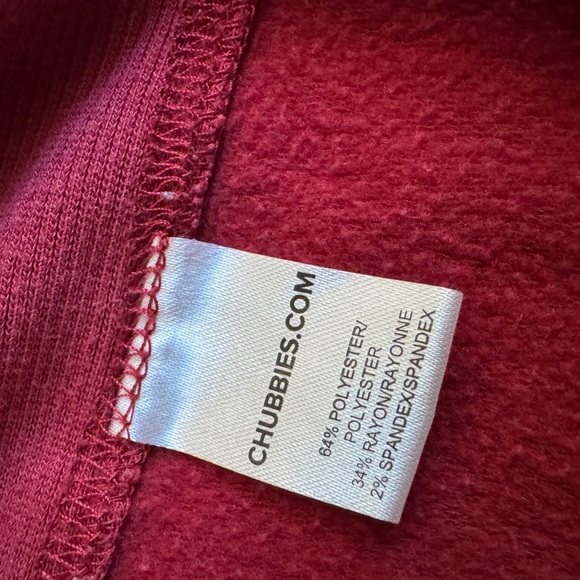 Chubbies Dark Red Crewneck Sweatshirt, 2XL - Picture 5 of 7